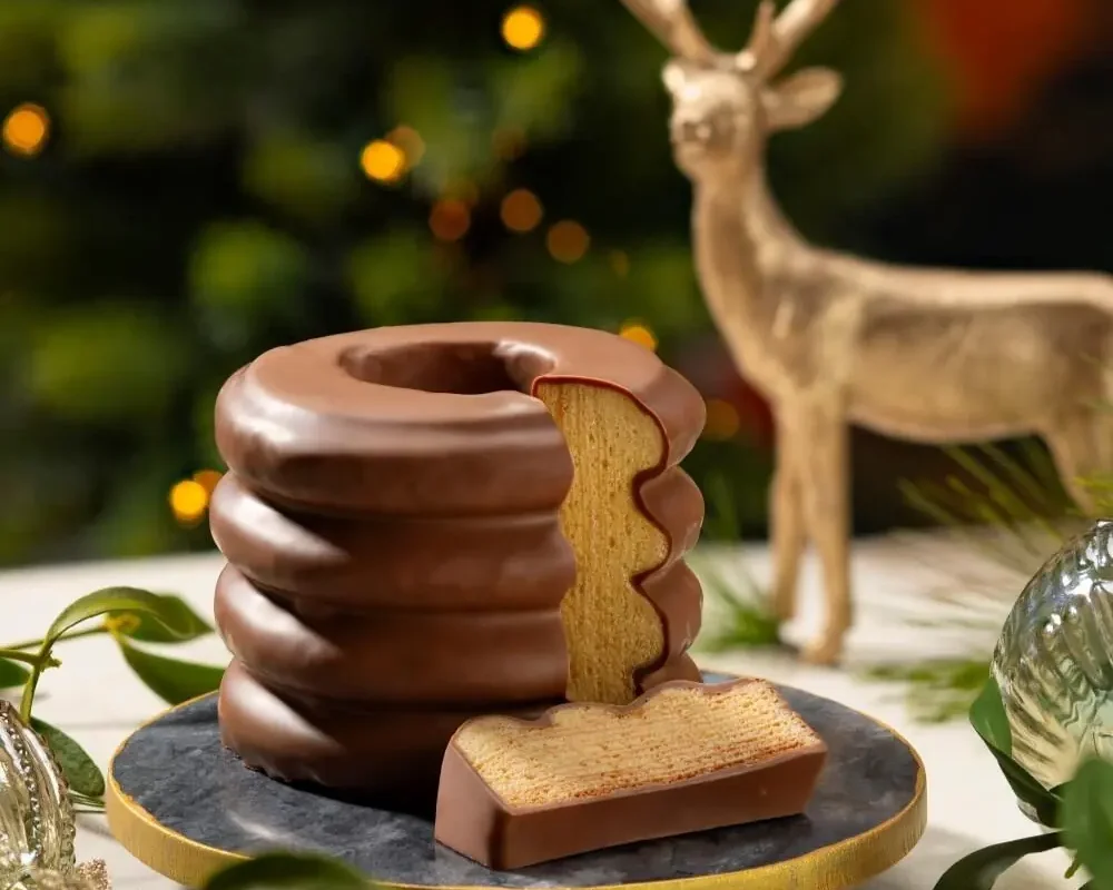 Baumkuchen mit Vollmilchschokolade