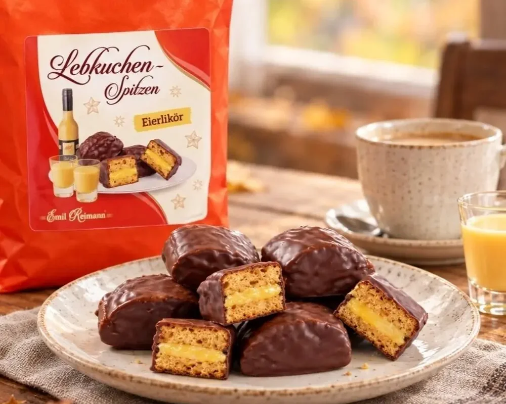 Lebkuchenspitzen mit Eierlikörfüllung